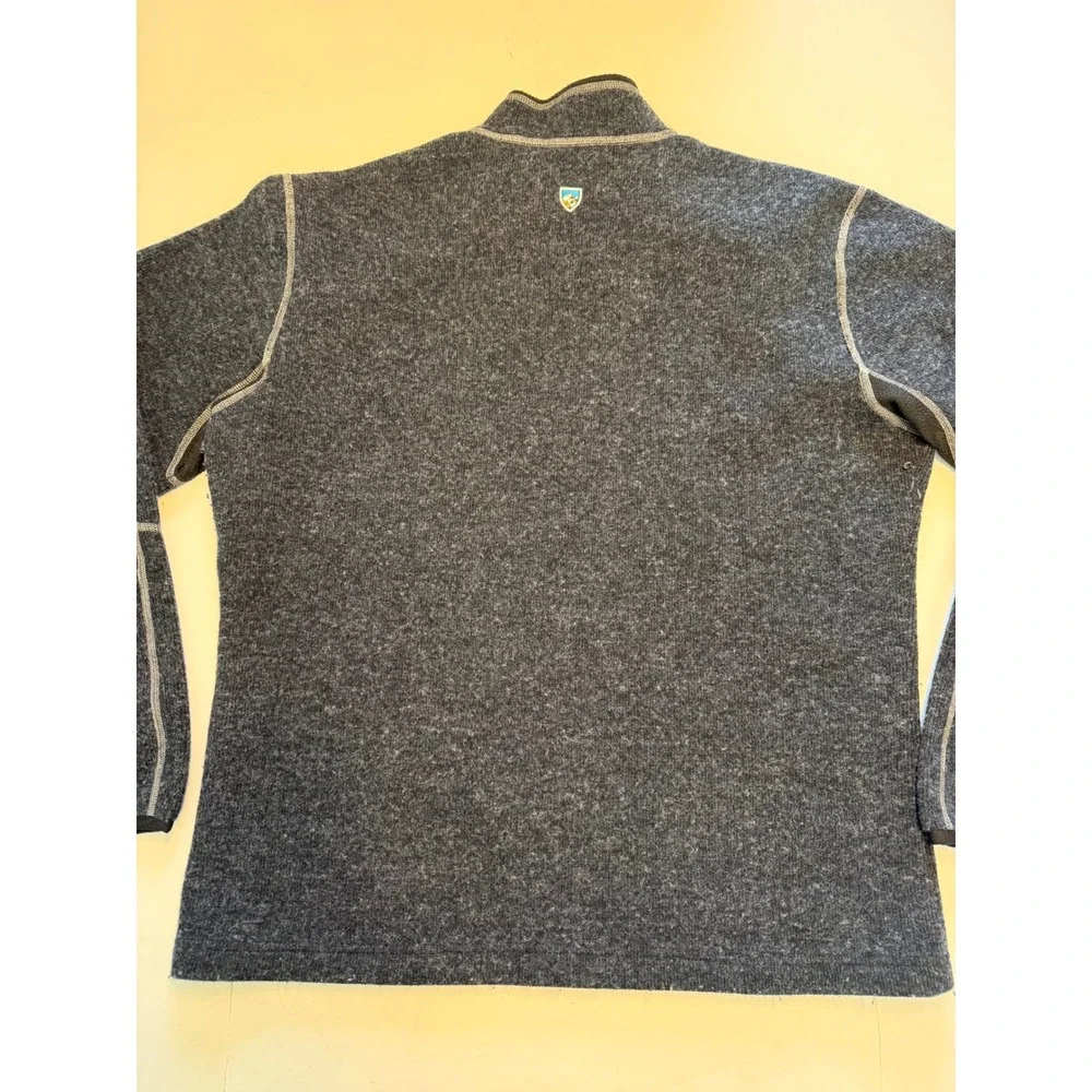 Kuhl ThermoKore Mens XL 1/4 Zip Pullover Wool Blend Sweater Gray 3082